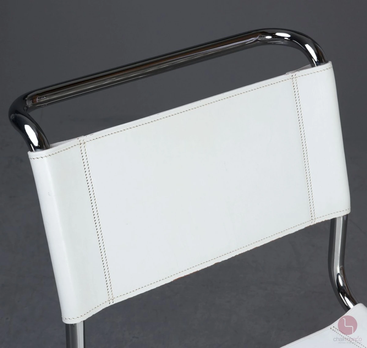 Thonet S33 Freischwinger Leder Weiß