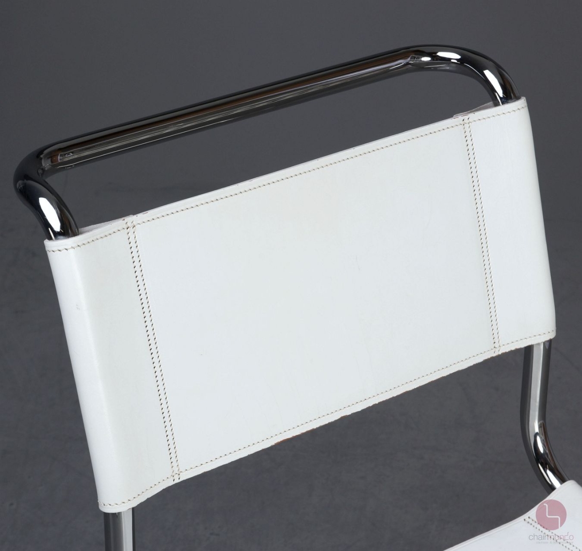 Preview: Thonet S33 Freischwinger Leder Weiß