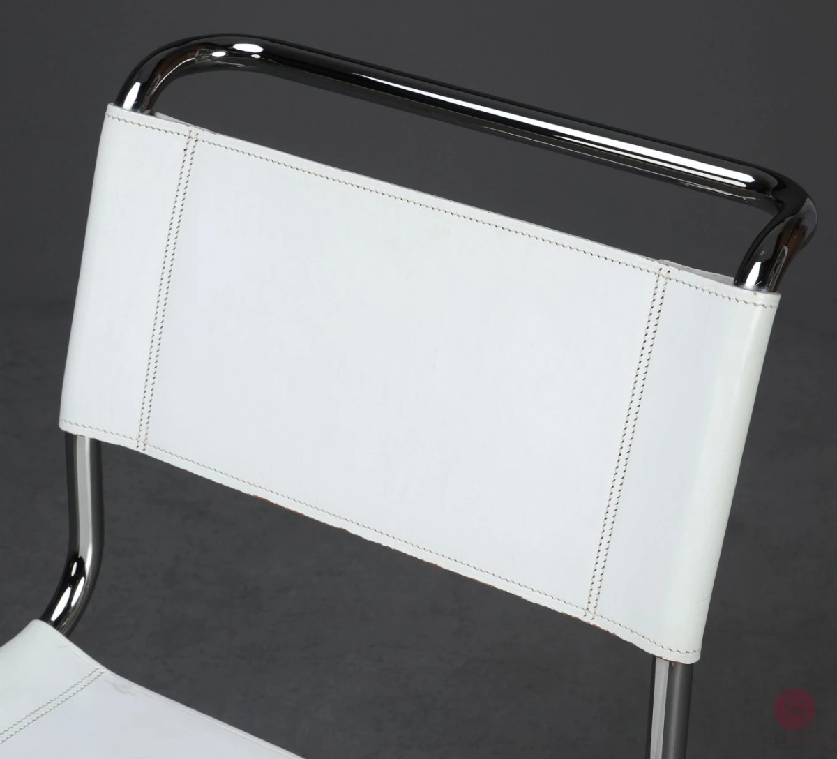 Thonet S33 Freischwinger Leder Weiß