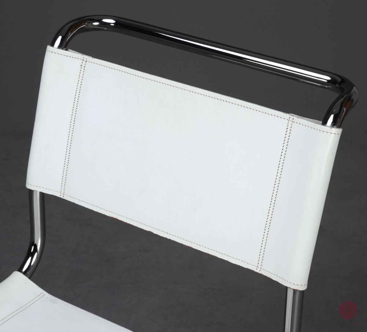 Preview: Thonet S33 Freischwinger Leder Weiß
