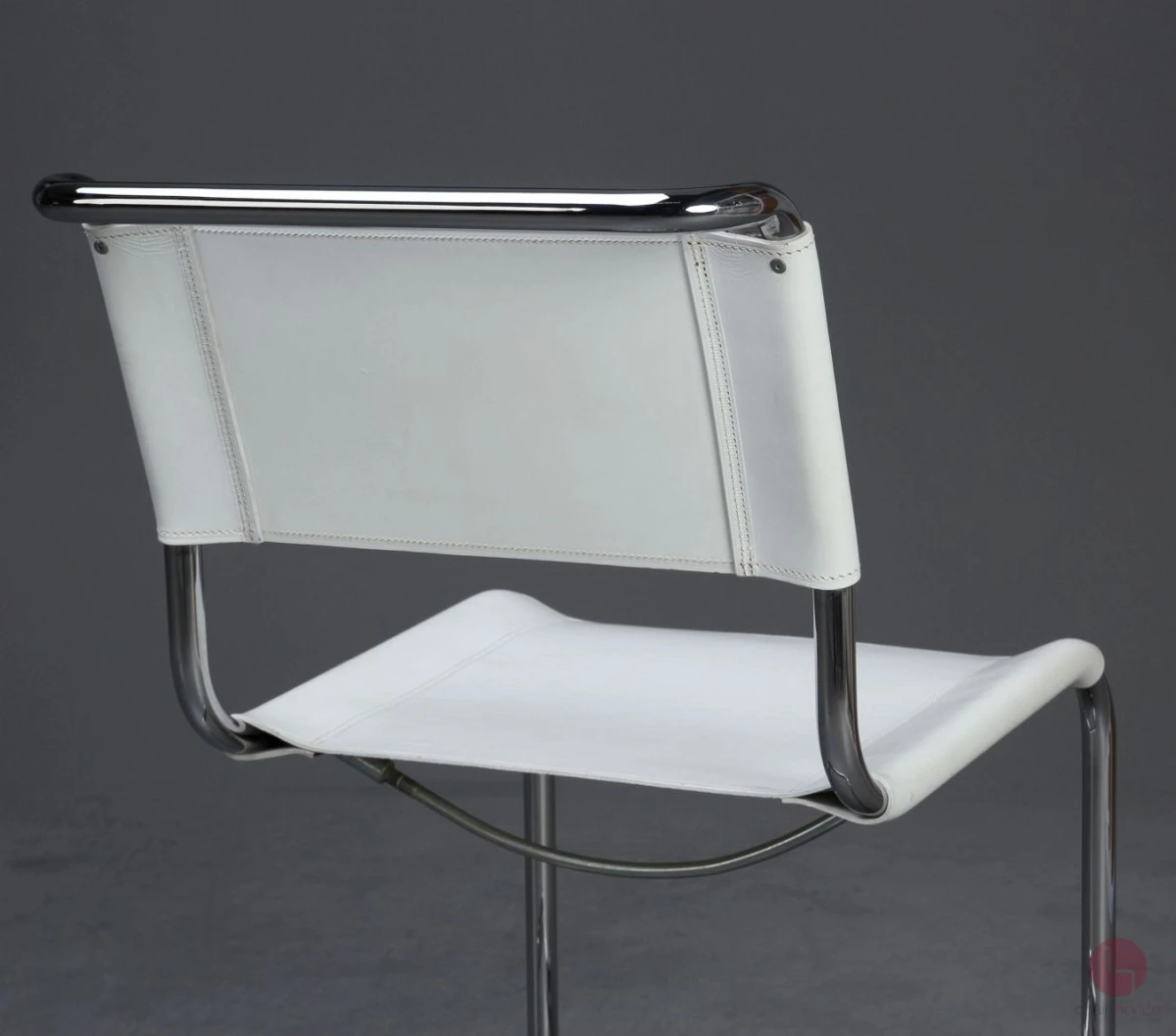 Thonet S33 Freischwinger Leder Weiß
