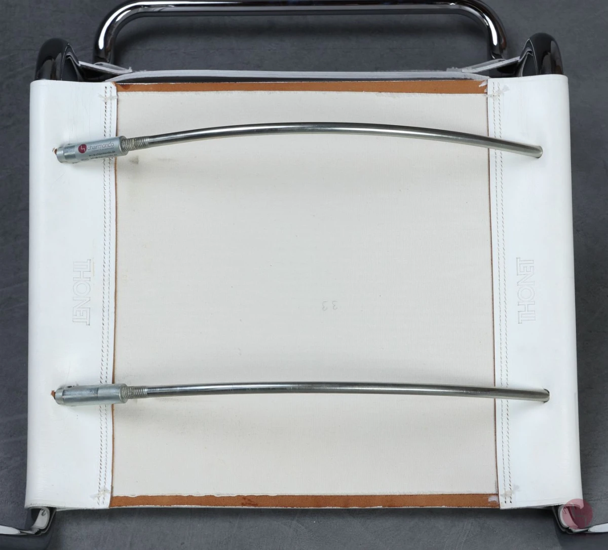 Thonet S33 Freischwinger Leder Weiß