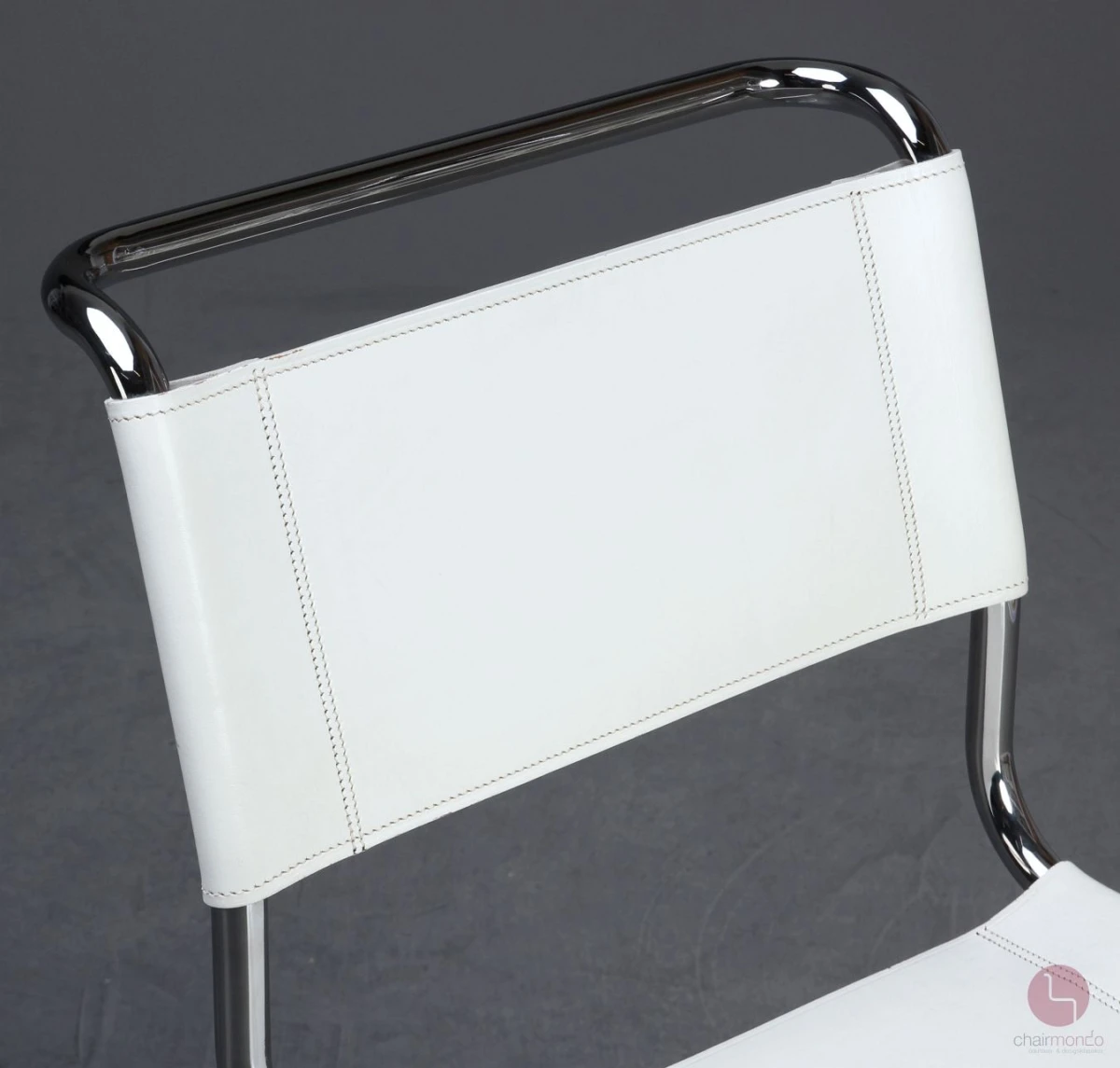 Thonet S33 Freischwinger Leder Weiß