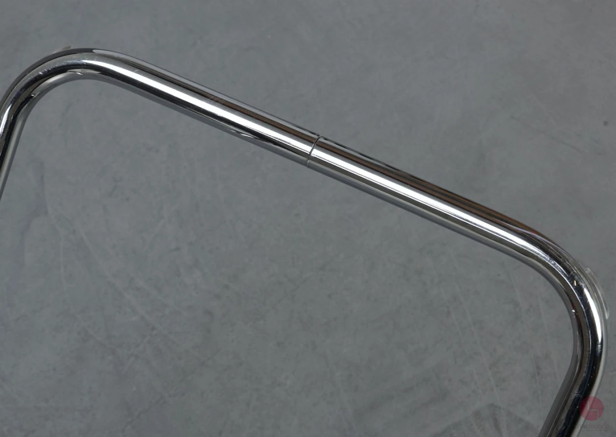 Thonet S33 Freischwinger mit braunem Leder Schokolade