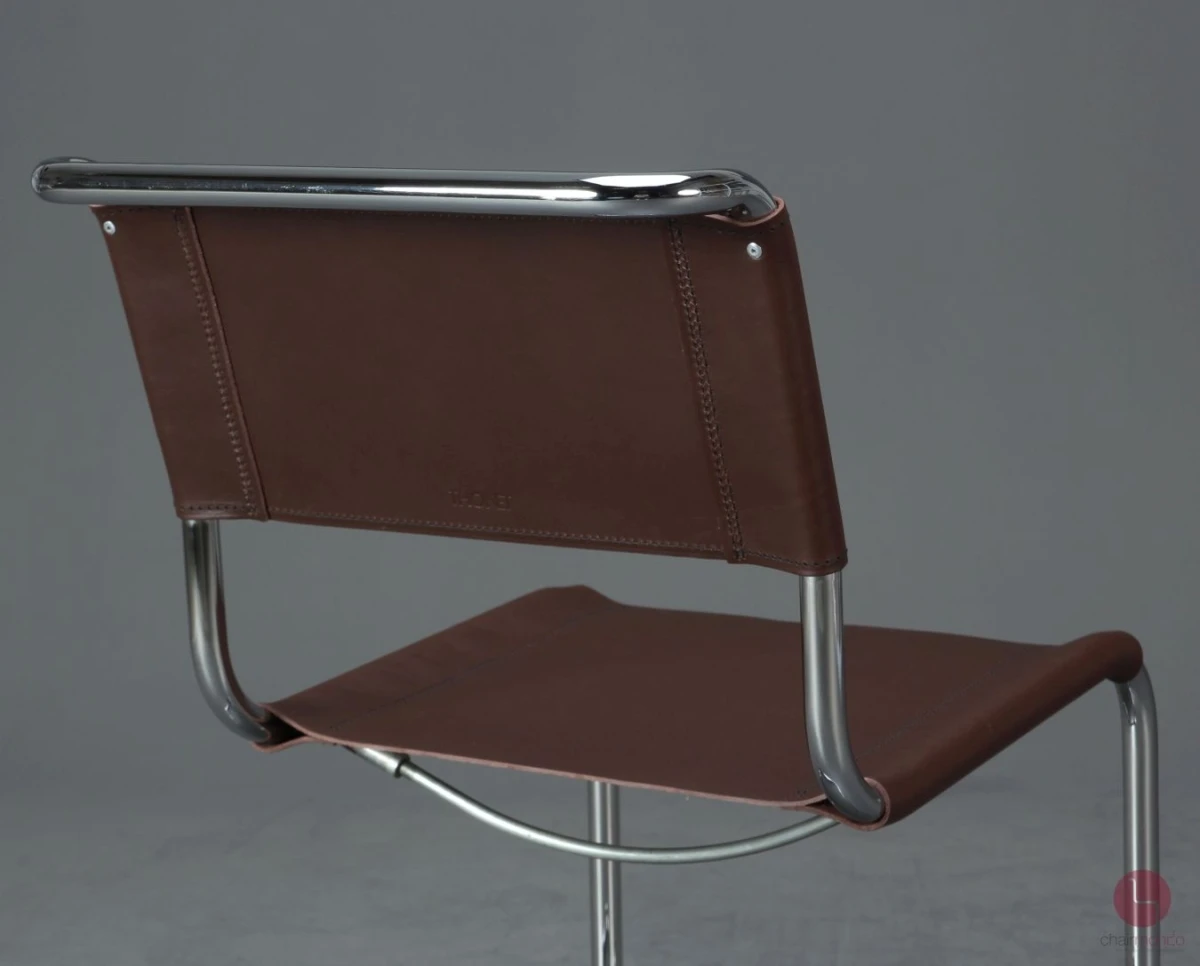Thonet S33 Leder Braun Bauhaus Freischwinger gebraucht