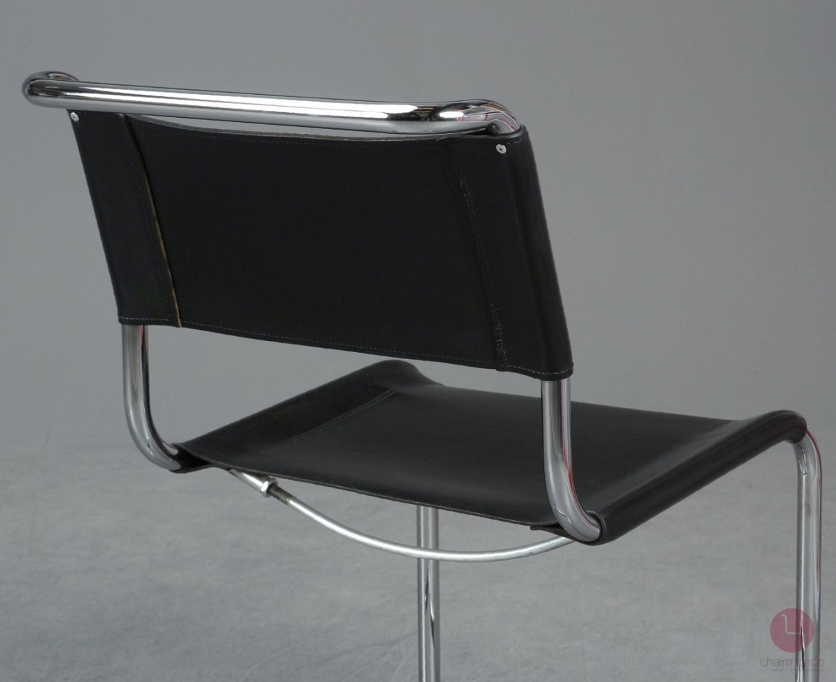 Thonet S33 Freischwinger Leder Schwarz gebraucht