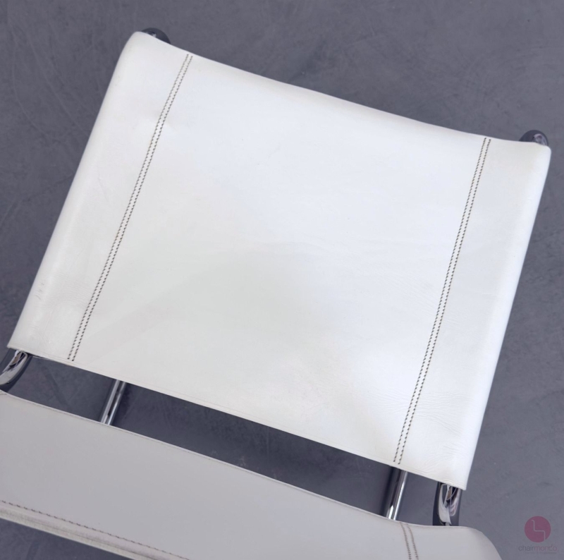 Thonet S33 Freischwinger Leder Weiß gebraucht