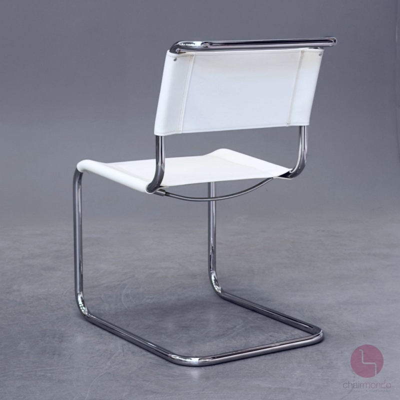 Thonet S33 Freischwinger Leder Weiß gebraucht