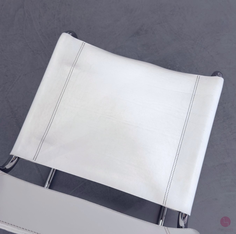 Thonet S33 Freischwinger Leder Weiß gebraucht