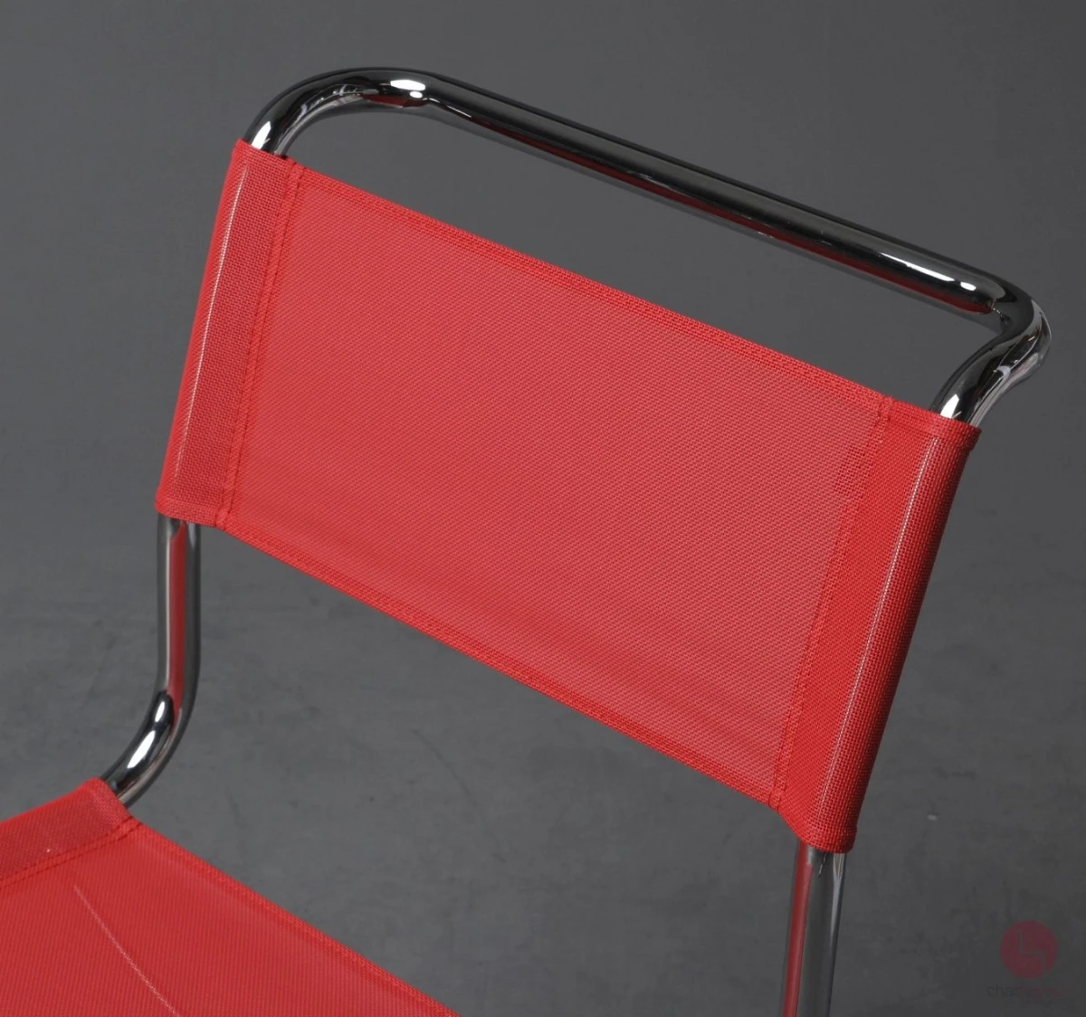 Thonet S33 N Freischwinger mit erneuertem rotem Netzgewebe gebraucht