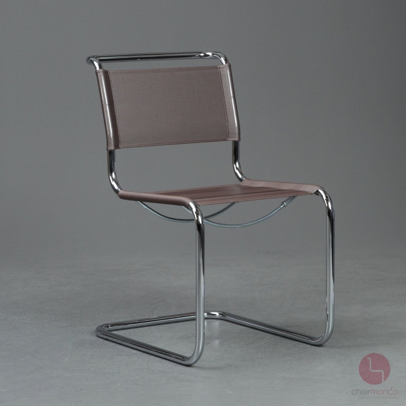 Preview: Thonet S33 N Bronze Netzgewebe Bauhaus Freischwinger gebraucht