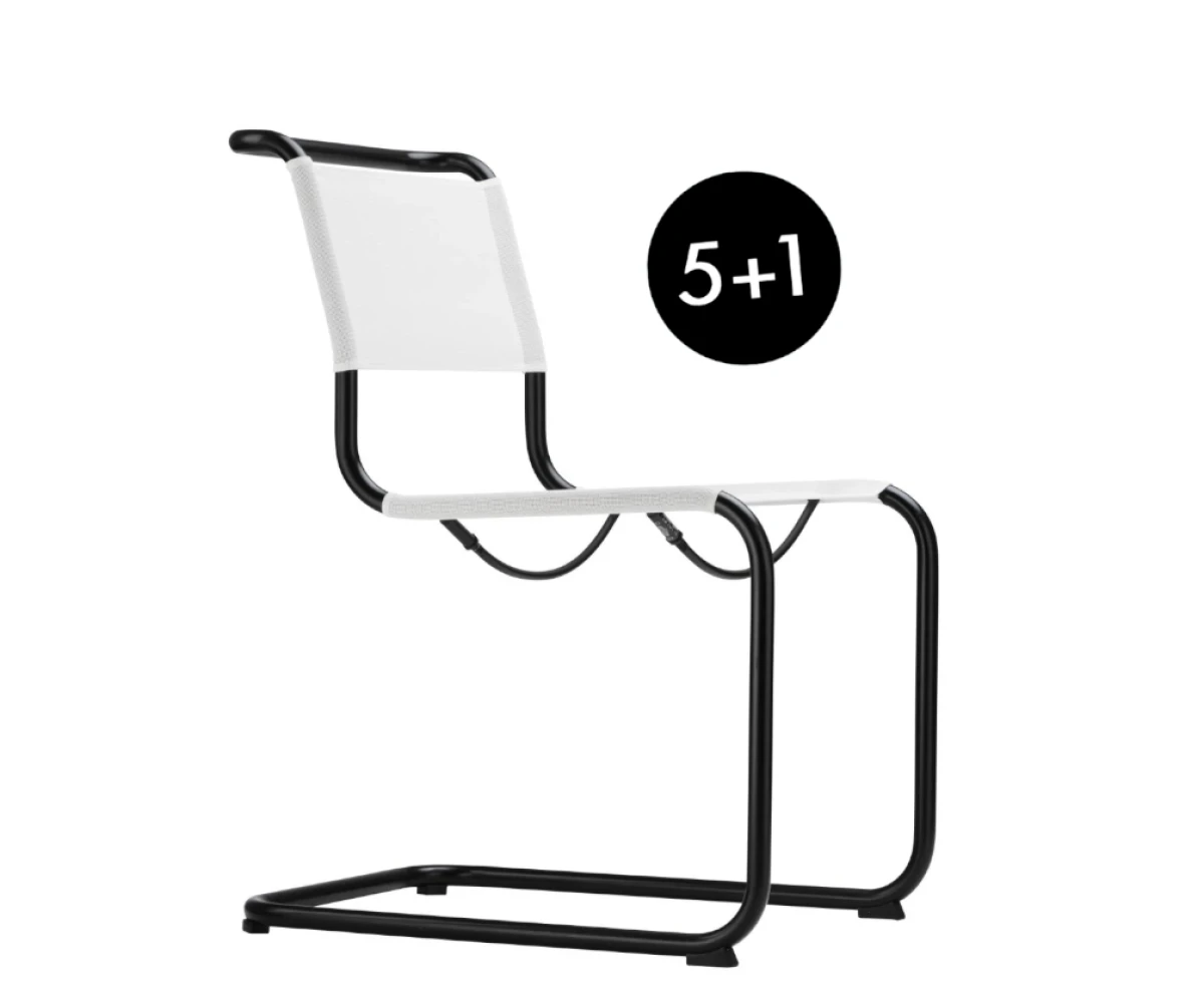 Thonet S33 N All Seasons Outdoor Freischwinger mit Netzgewebe l 5+1 Aktion