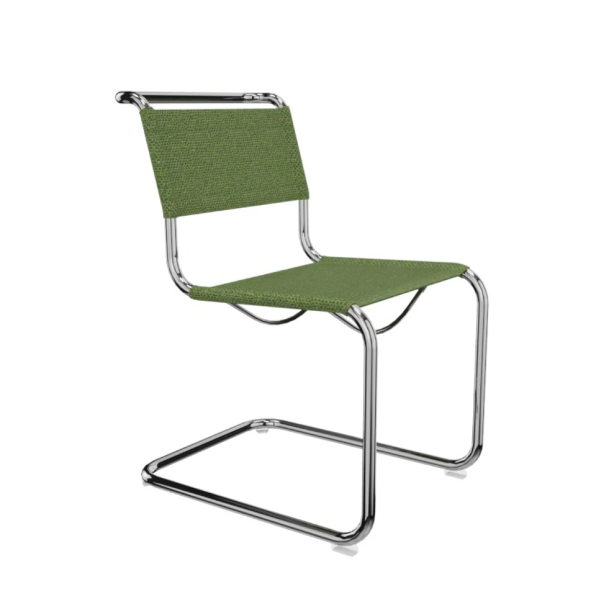 Thonet S 33 V Freischwinger Gestell chrom Stoff Tuffnell