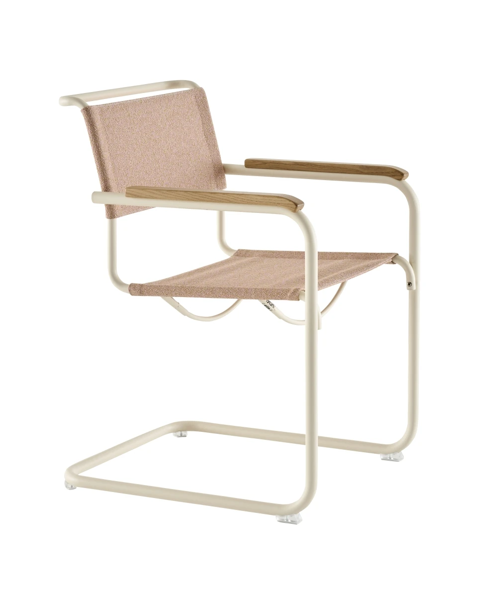 Thonet S34V Stoff Cento lotus Gestell weiß lackiert