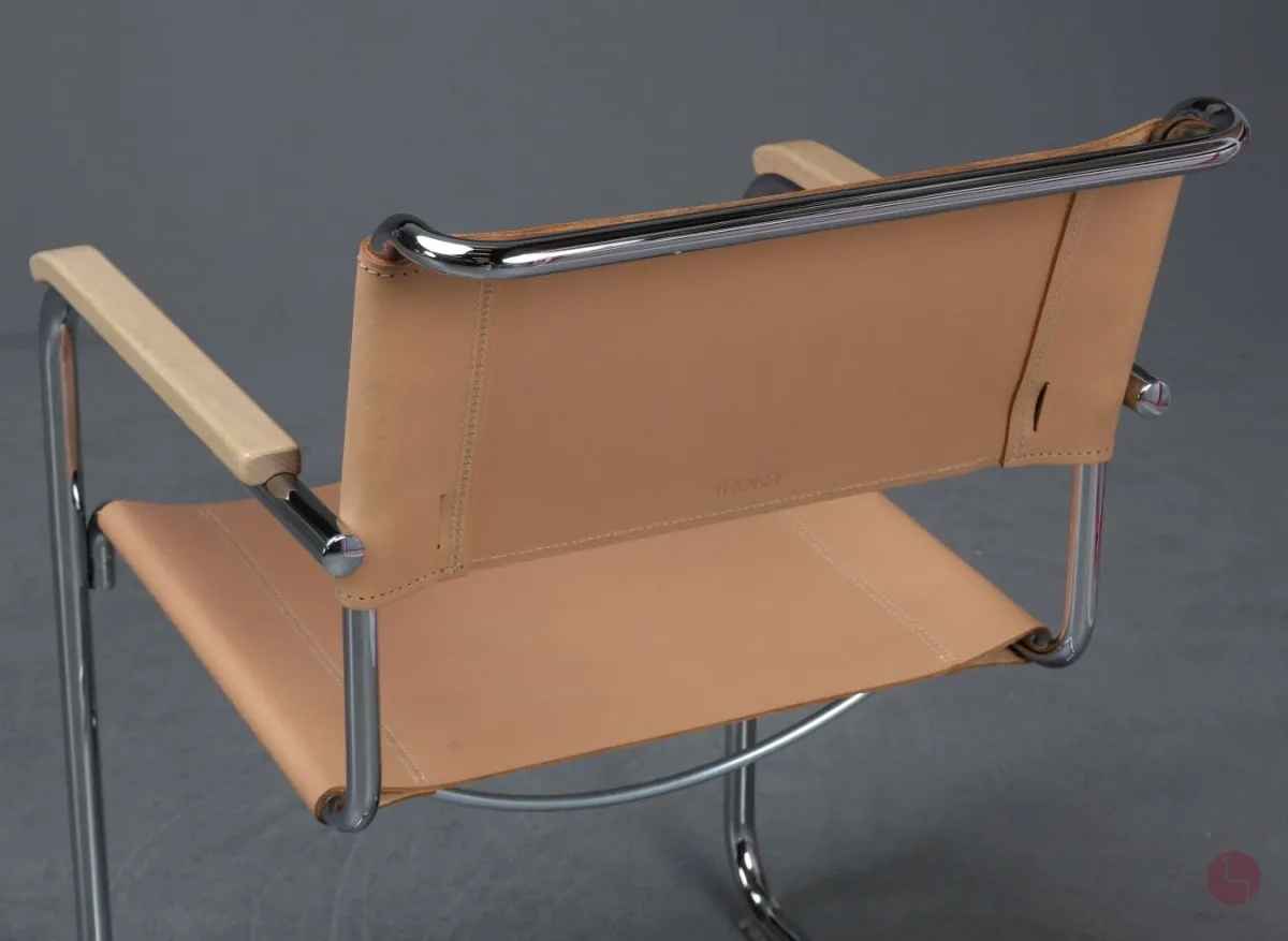 Thonet S34 Freischwinger Leder Beige gebraucht