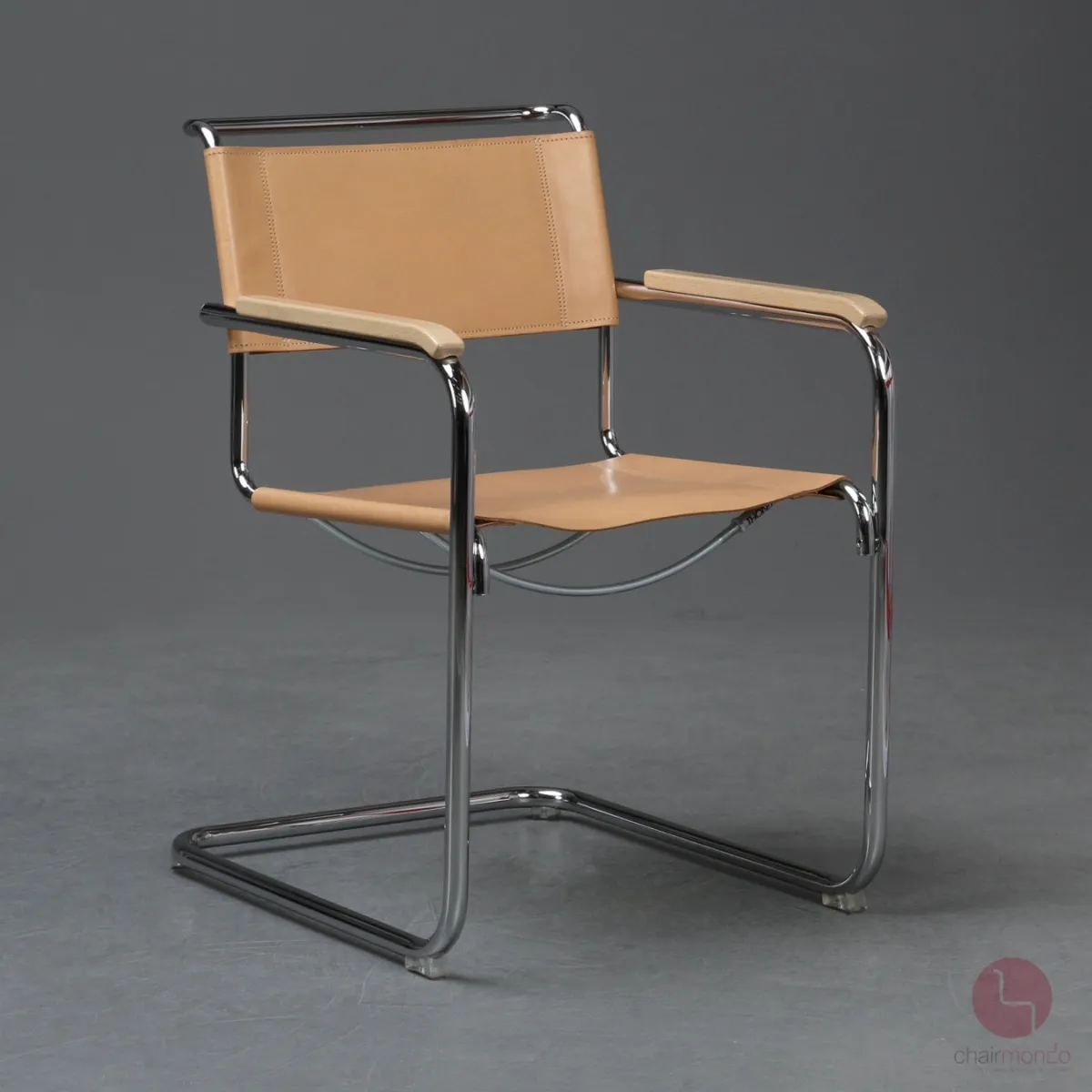 Thonet S34 Freischwinger Leder Beige gebraucht