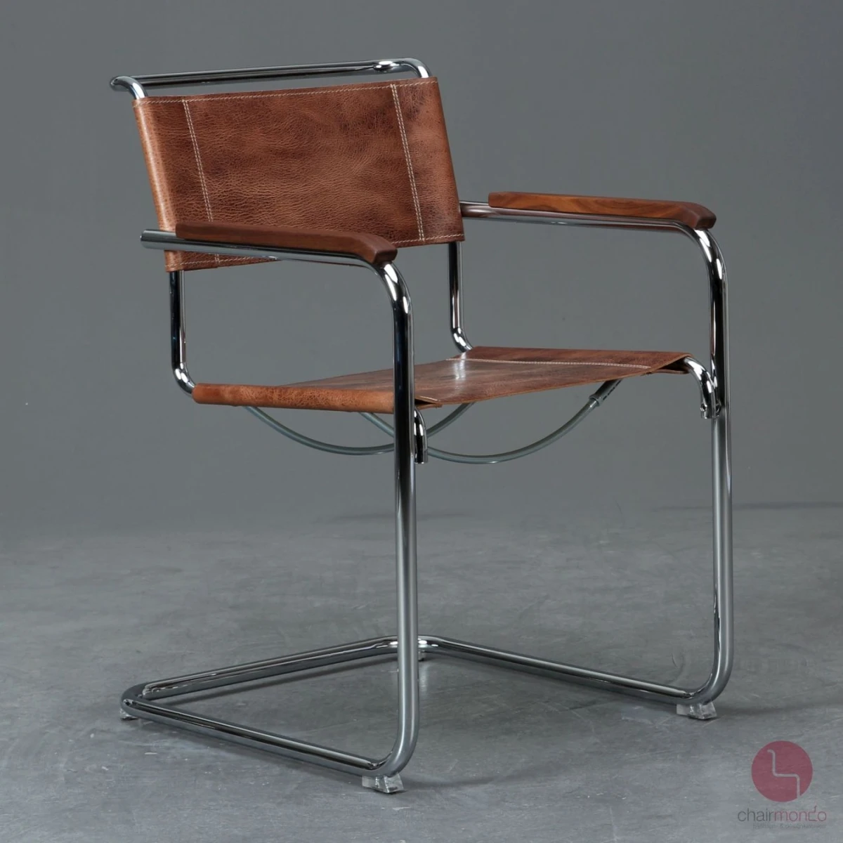 Thonet S34 Pure Materials Büffelleder Freischwinger gebraucht