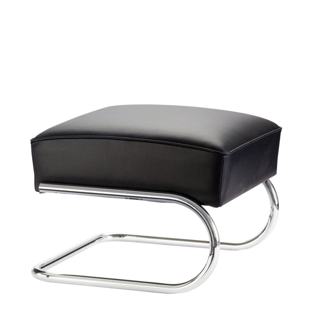 Thonet S411 H Leder Hocker Schwarz