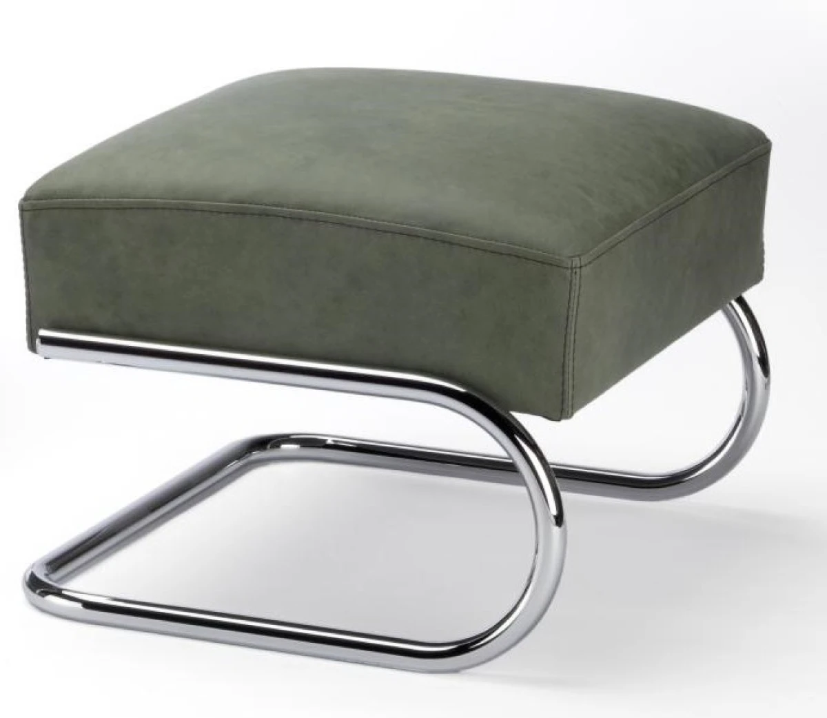 Thonet S411 Leder Pure Materials Hocker Schwarz