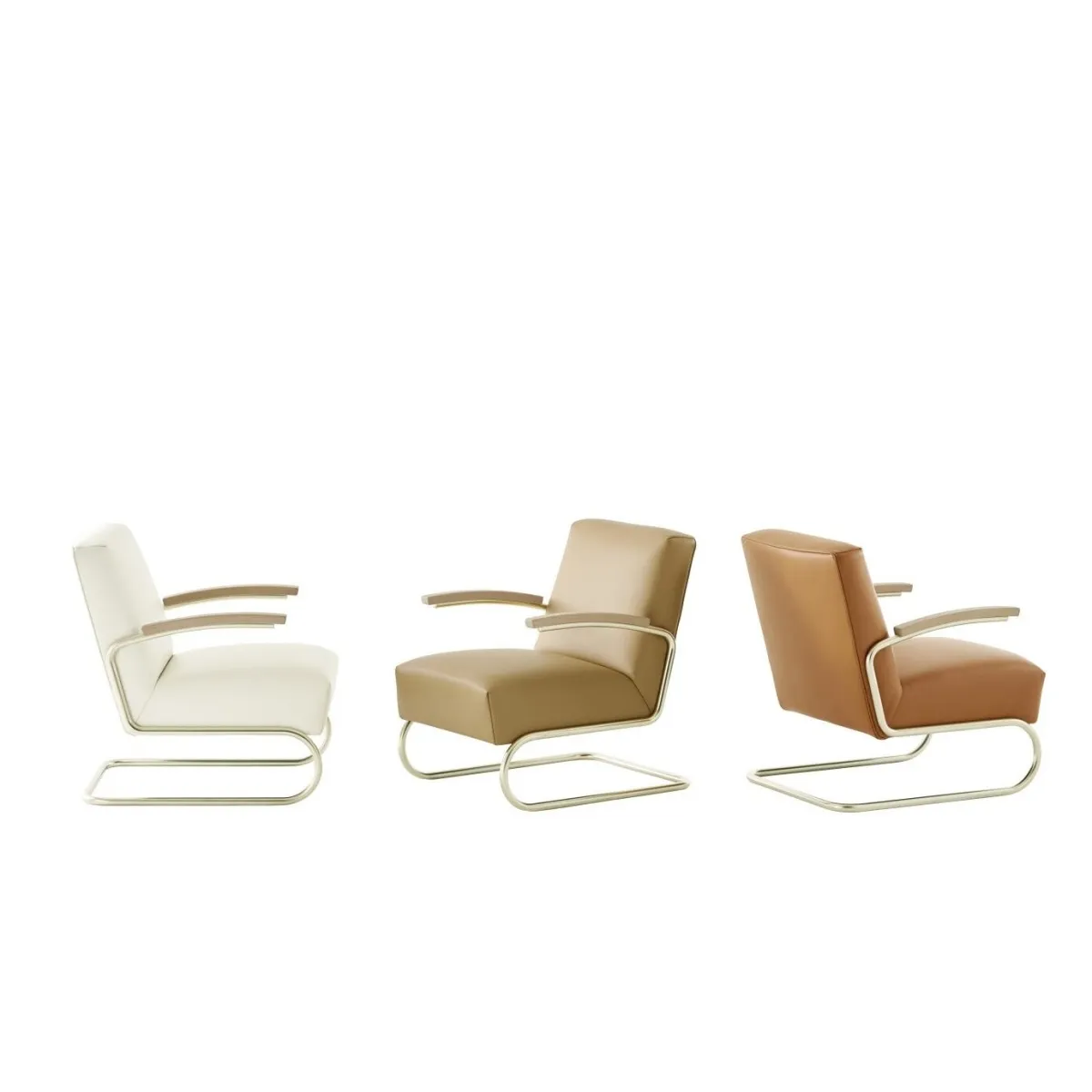 Thonet S41 Nordic by Jil Sander in allen 3 Ausführungen, light caramel, burnt walnut und alabaster white