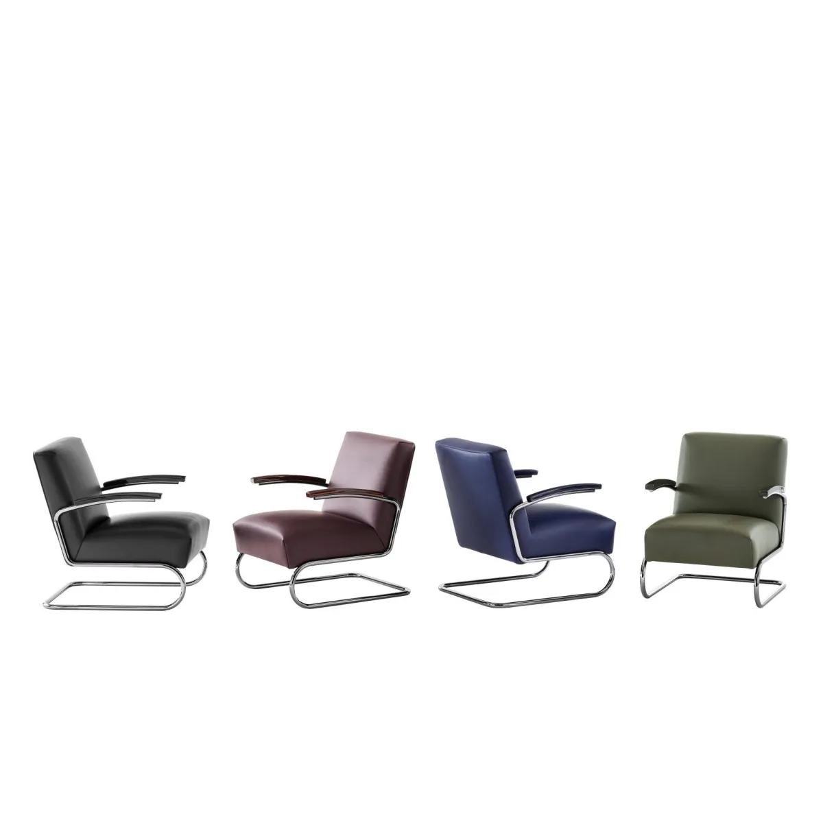 Thonet S411 Freischeinger Sessel in allen vier Ausführungrn