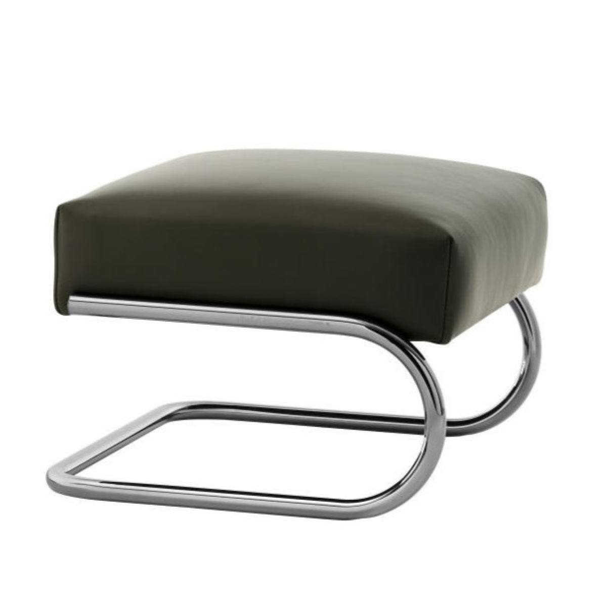 Preview: Thonet S411 H SERIOUS by Jil Sander, Freischwinger Hocker