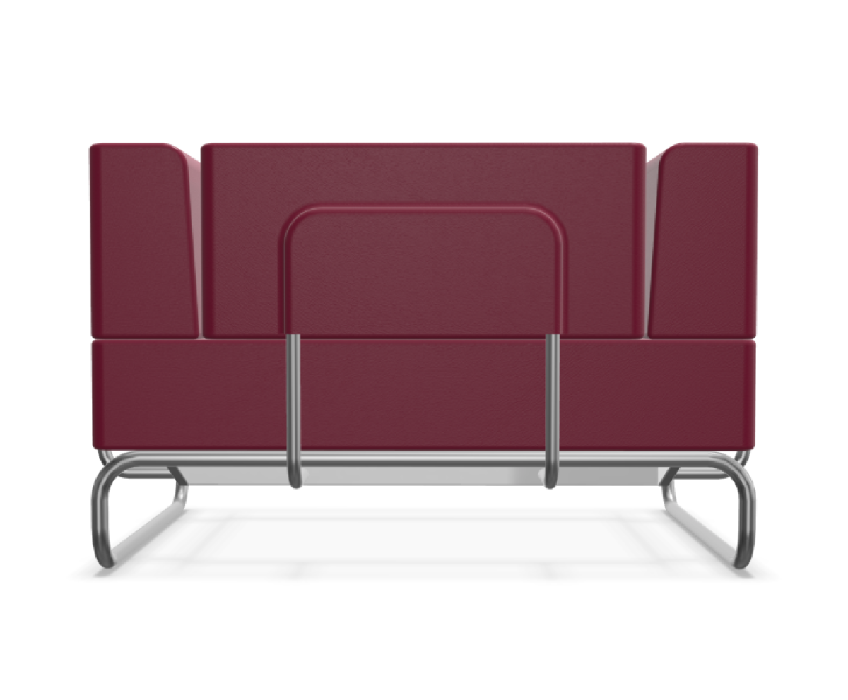 Thonet S5001 C002 Sessel mit Leder rosso Rückansicht