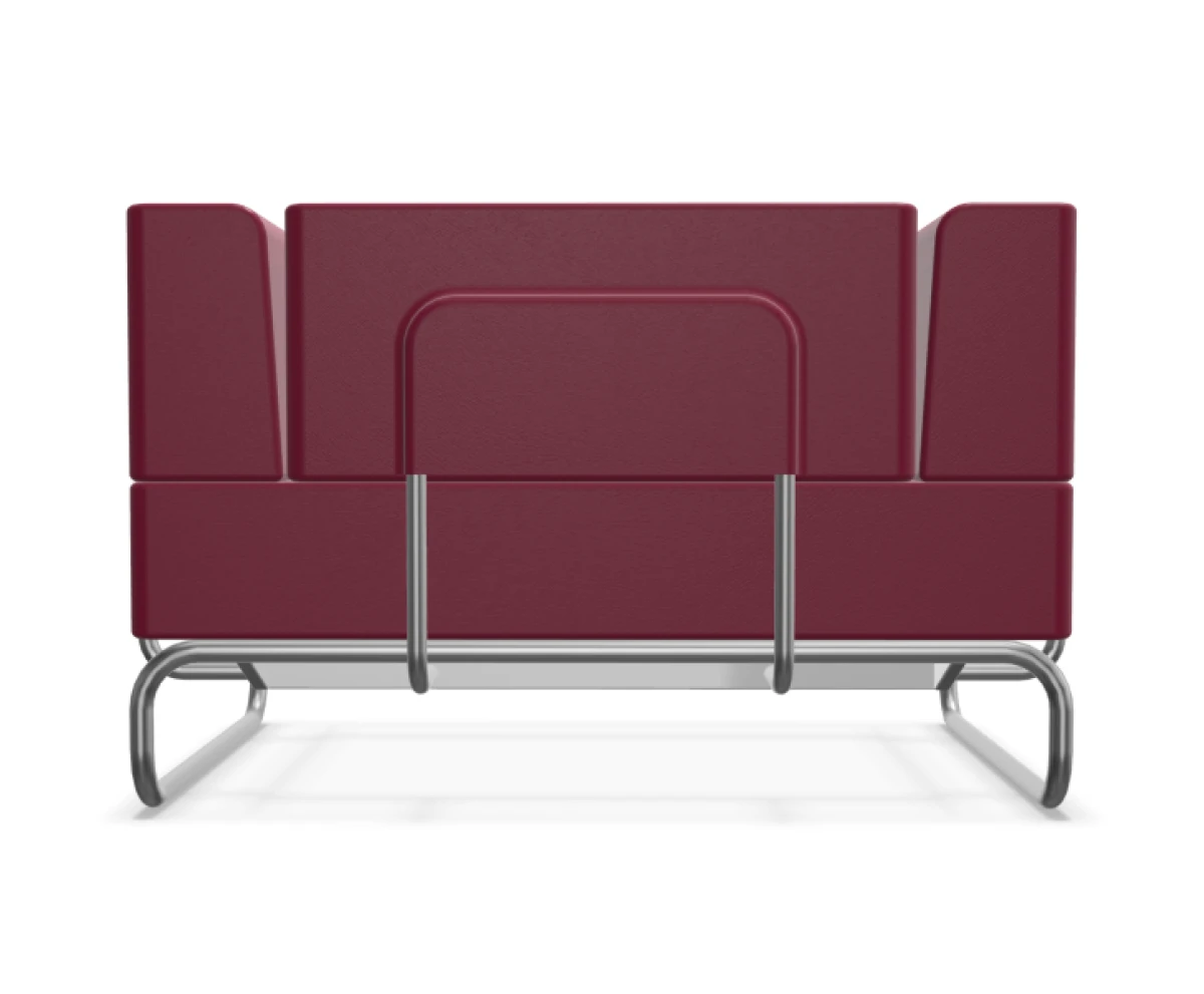 Thonet S5001 C002 Sessel mit Leder rosso Rückansicht