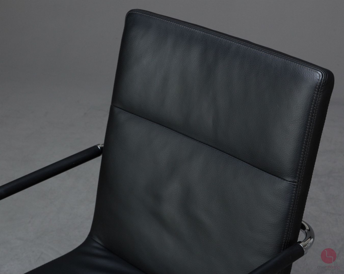 Thonet S61 V Leder Konferenzstuhl Bürostuhl Rückenlehne Front