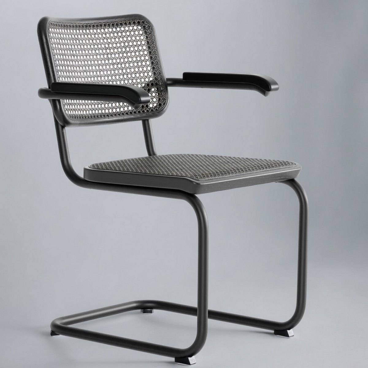 Preview: Thonet S64 V Dark Melange Freischwinger Schwarz inkl. Filzgleiter Preview: Thonet S64 V Dark Melange Freischwinger Schwarz inkl. Filzgleiter