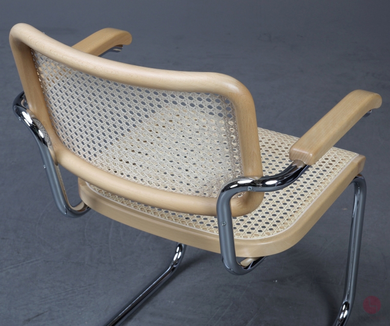 Thonet S64 Freischwinger Buche klar lackiet Wiener Geflecht erneuert