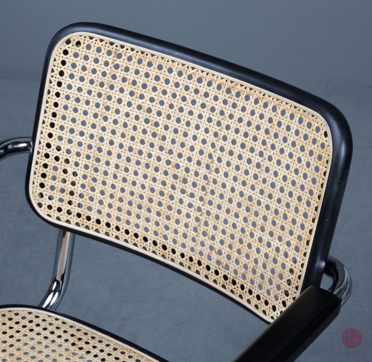 Preview: Thonet S64 Freischwinger in Schwarz mit Wiener Geflecht gebraucht