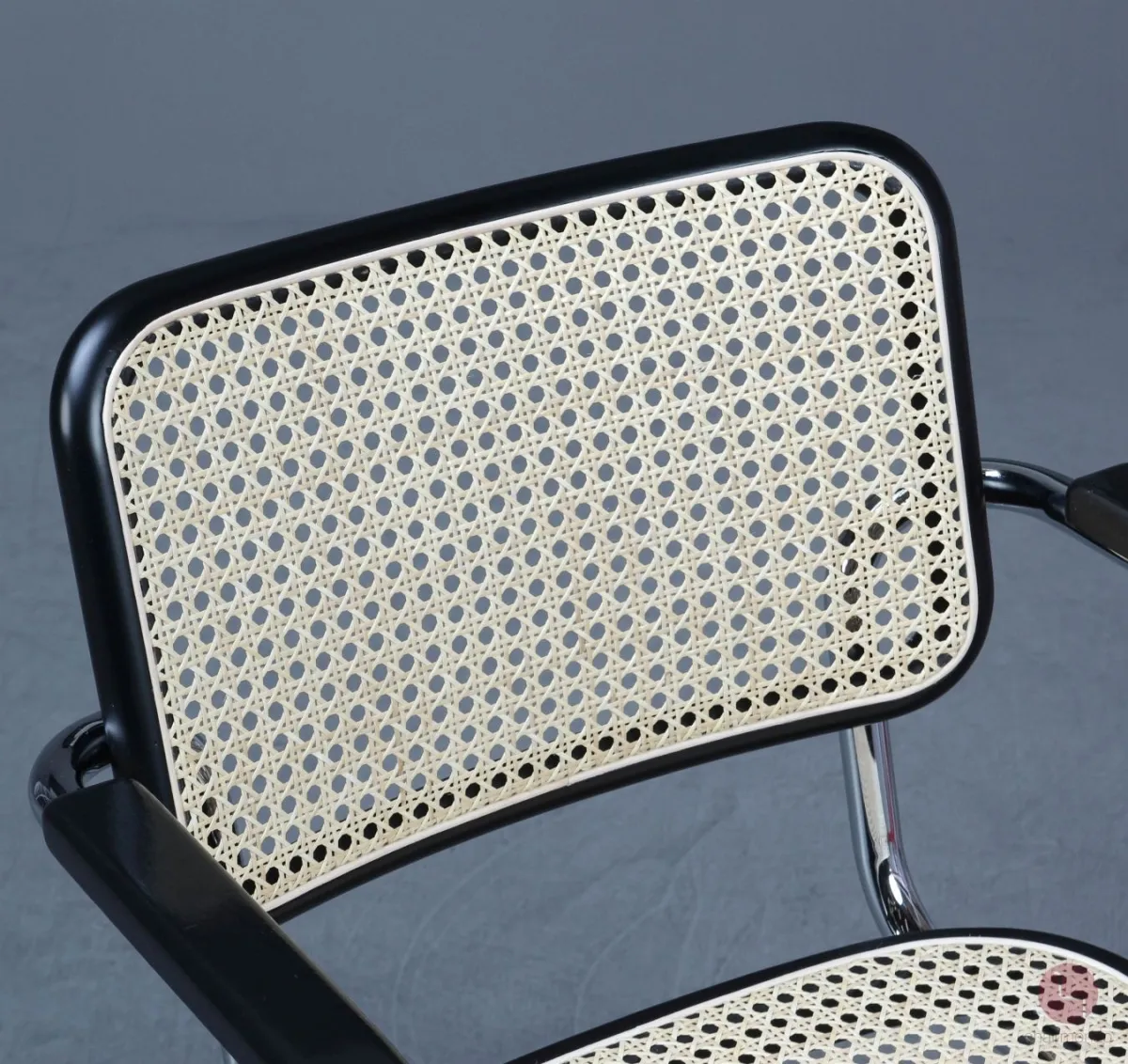 Thonet S64 Freischwinger Schwarz mit erneuertem Wiener Geflecht gebraucht