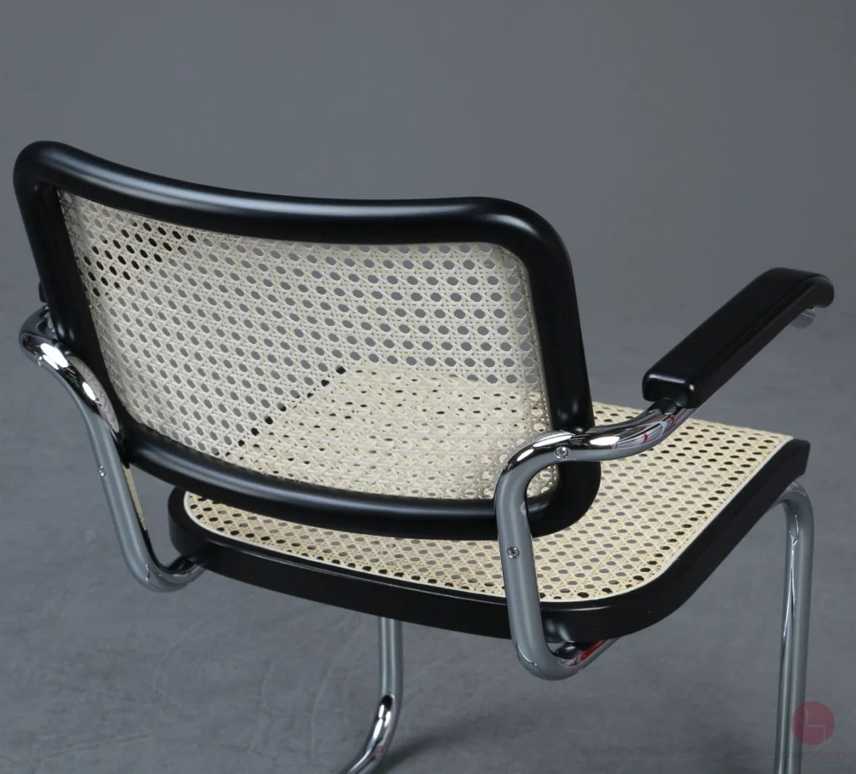 Thonet S64 Freischwinger Schwarz mit erneuertem Wiener Geflecht gebraucht