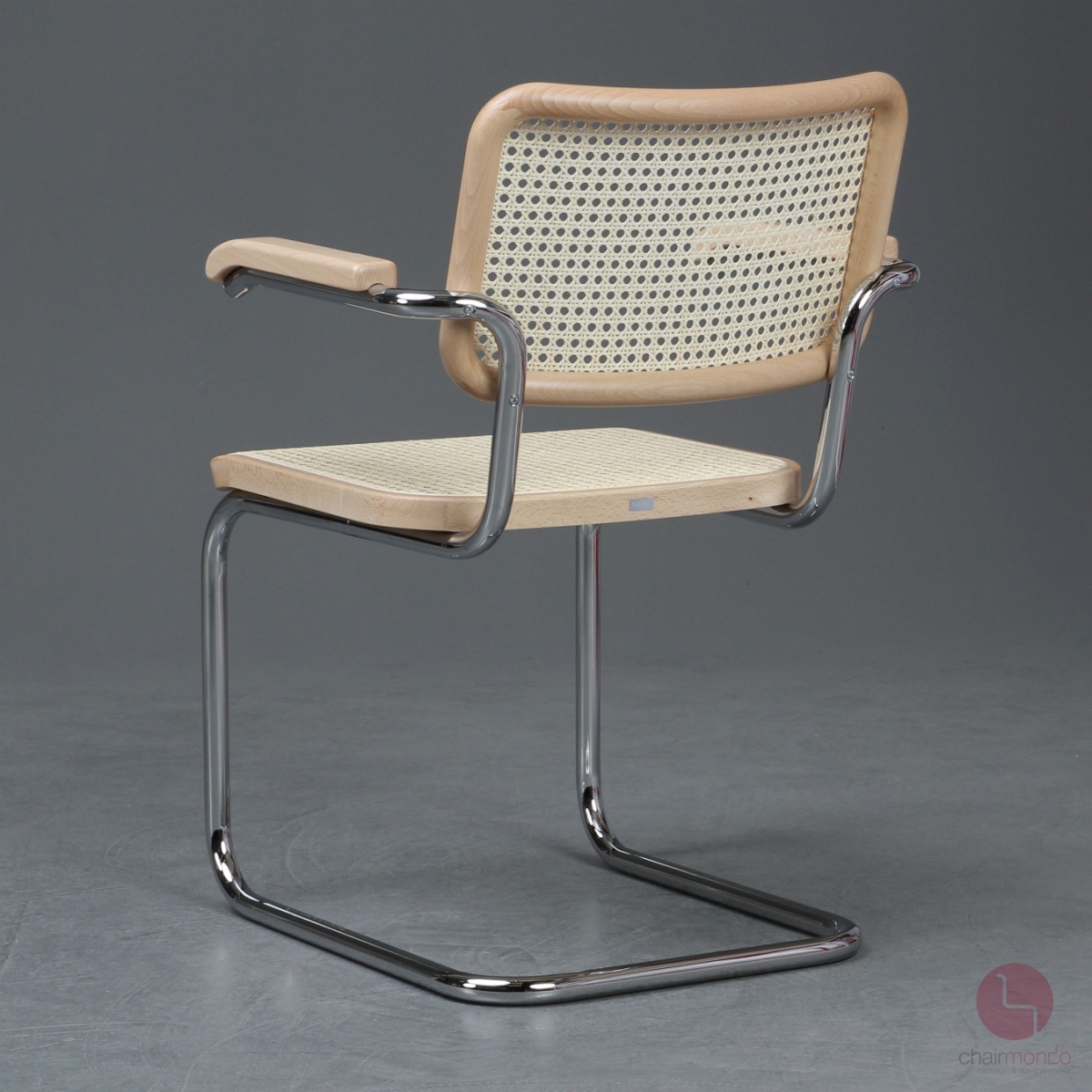 Preview: Thonet S64 V Freischwinger in Buche Natur mit Wiener Geflecht + Stützgewebe