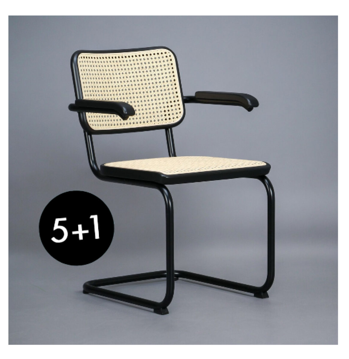 Thonet s64 Geflecht schwarzes Gedstell 5+1 Aktion