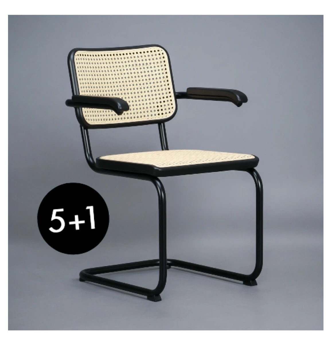 Thonet s64 Geflecht schwarzes Gedstell 5+1 Aktion