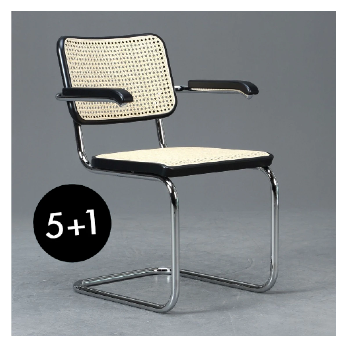 Thonet S64 V Geflecht mit Stützgewebe estell verchromt Aktion 5+1