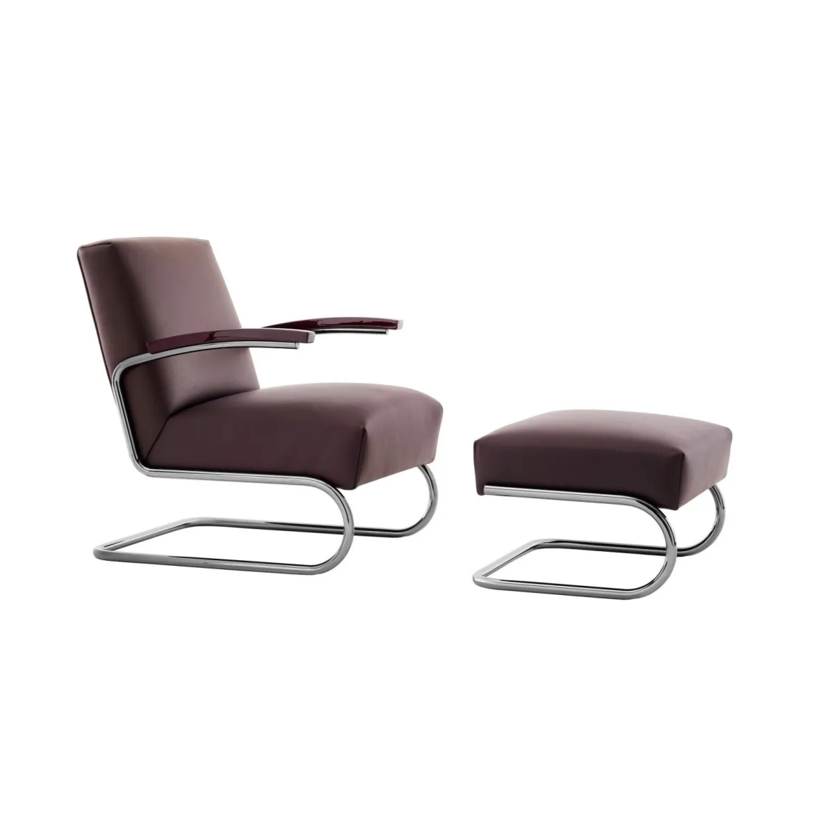 Thonet S411 S411 H Set Serious 02 graphite ruby red