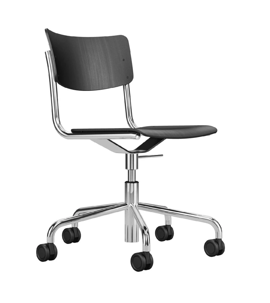 Thonet S43 DR Drehstuhl Bürostuhl Schwarz gebeizt