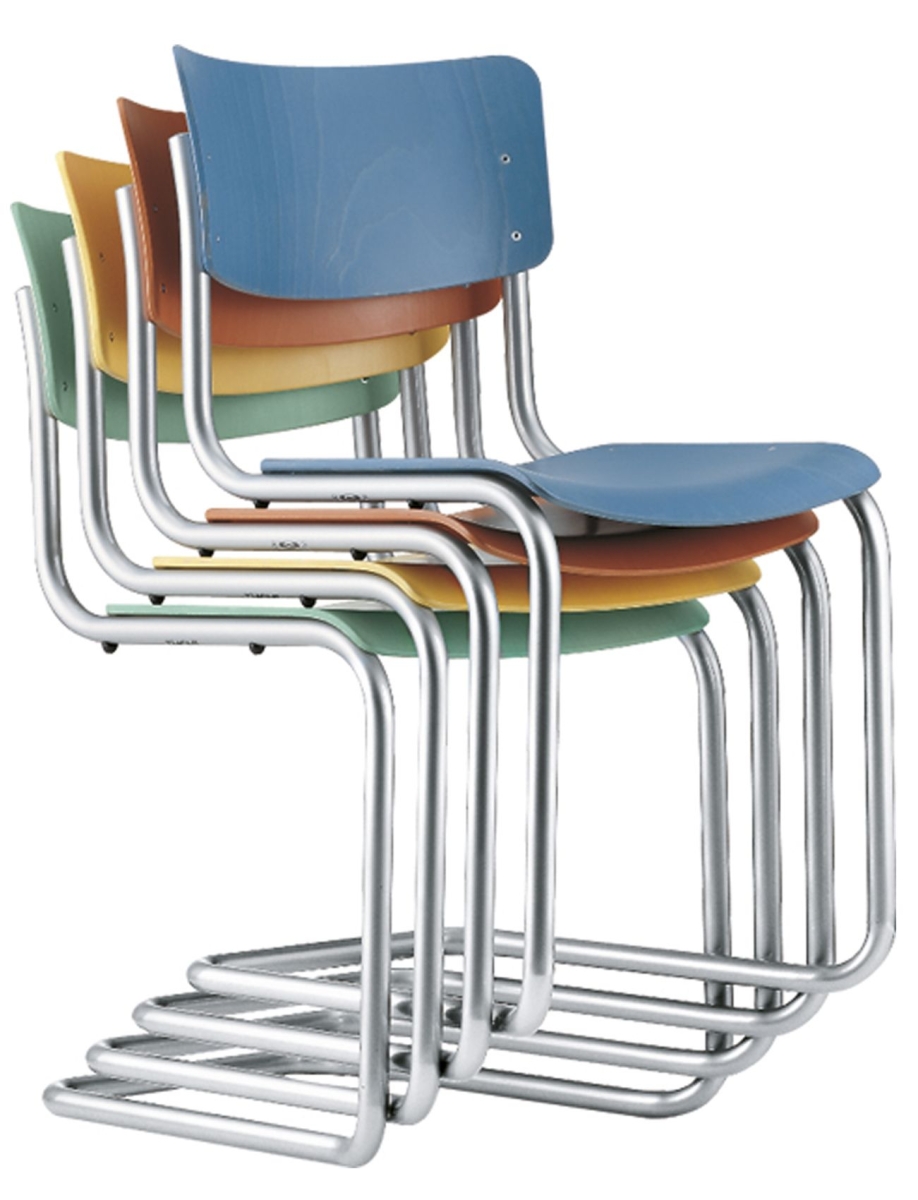 Thonet S43 ST Freischwinger stapelbar in bunten Farben