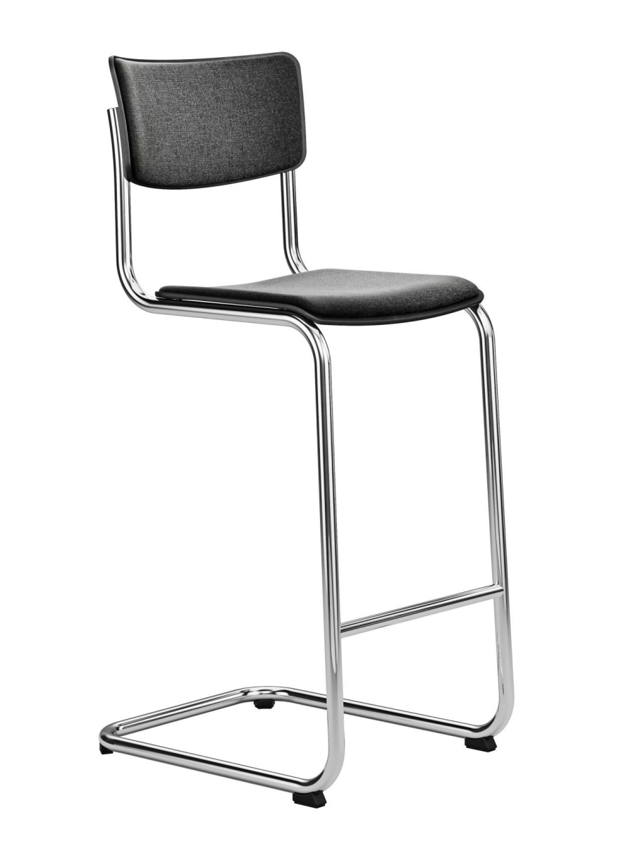 Preview: Thonet S43 PVH Barhocker Schwarz