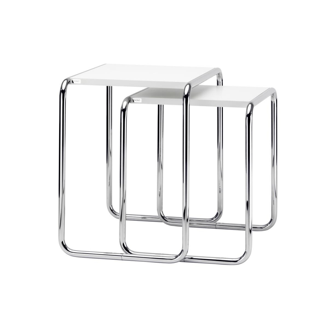 Preview: Thonet B9 d Beistelltisch Weiß gebeizt