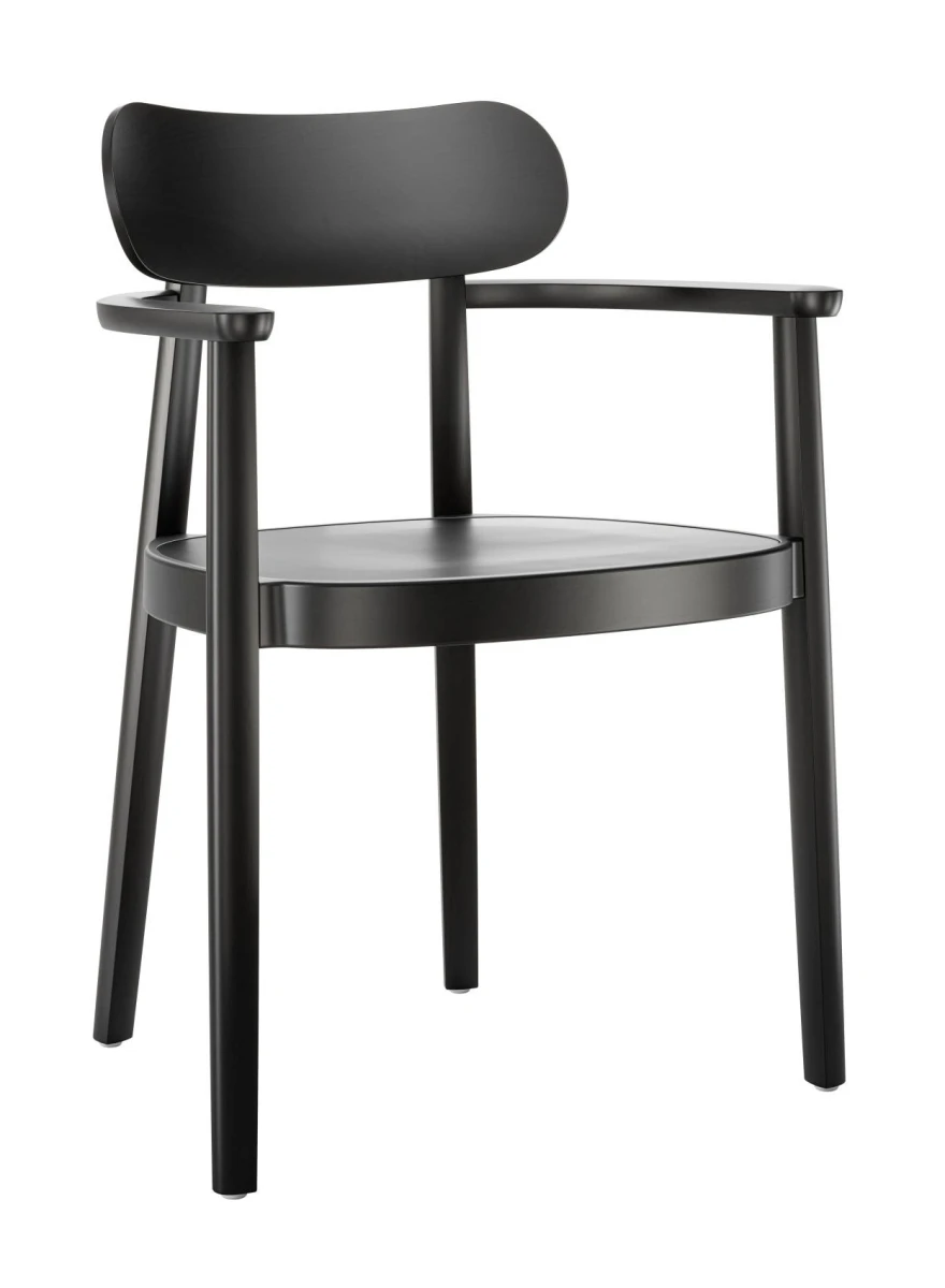 Thonet 118 MFV Stuhl mit Muldensitz Schwarz