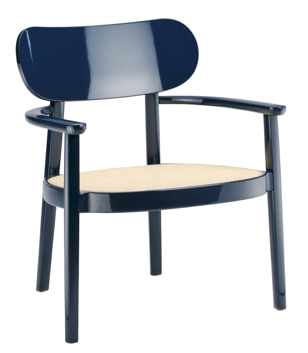 Thonet 119 F Wiener geflecht in Hochglanz Blau Frontansicht