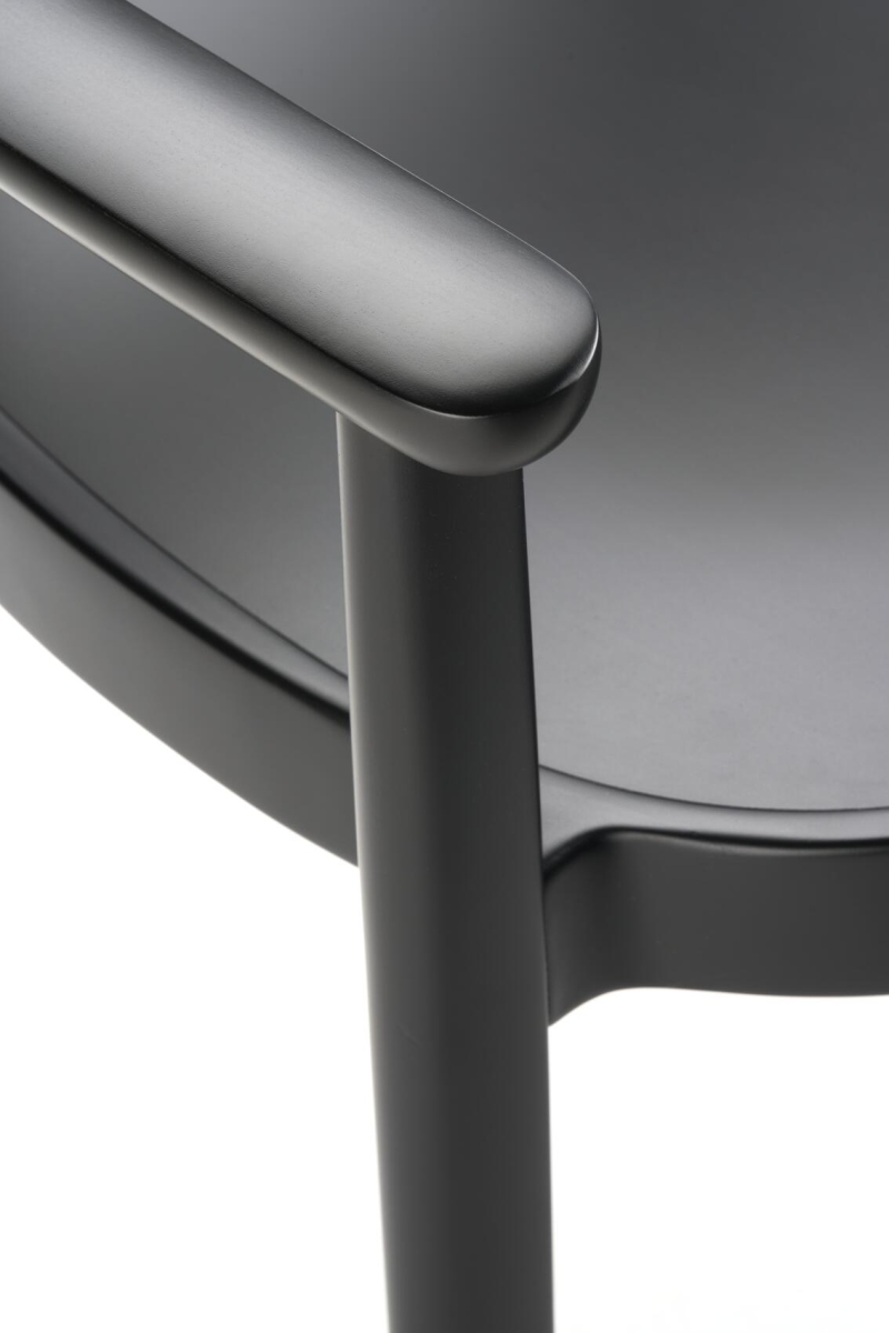 Preview: Thonet 119 MF mit Muldensitz in Schwarz detailansicht