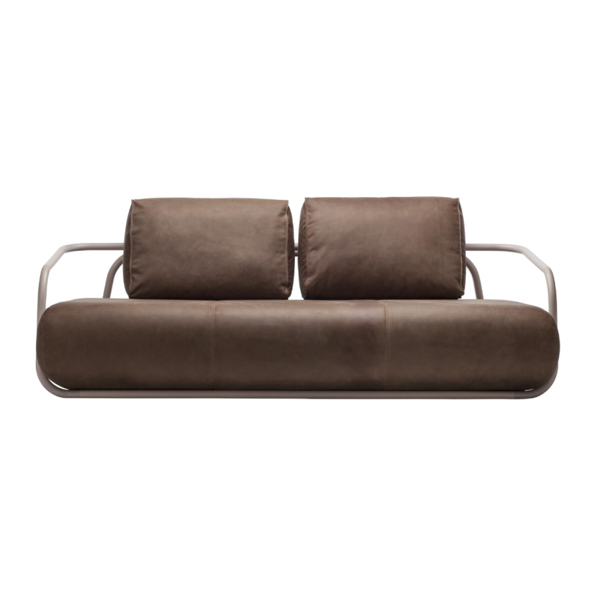 Thonet 2002/C001 Sofa in Leder, seitenansicht