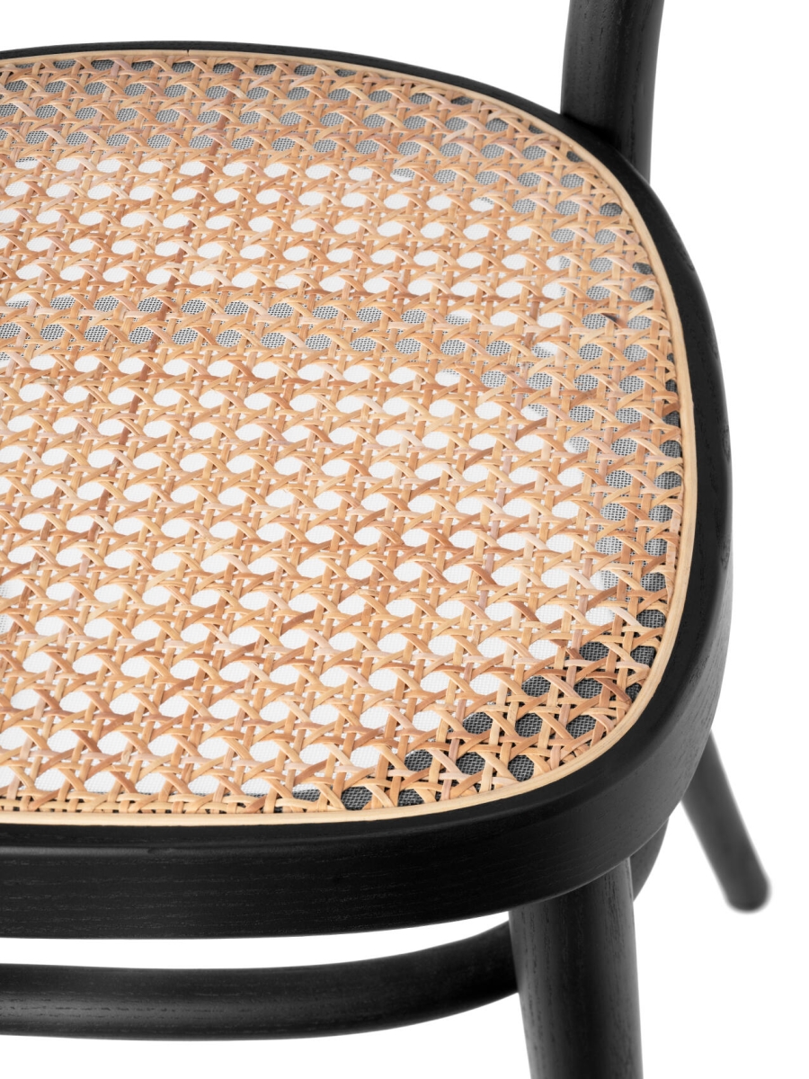 Preview: Thonet 214 Kaffeehaus Stuhl mit Geflecht und Stützgewebe