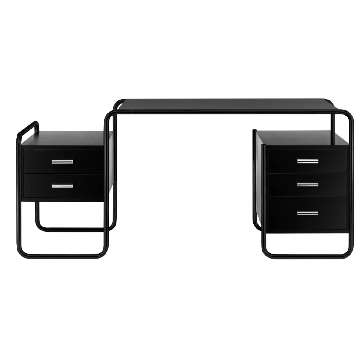 Thonet Schreibtisch S285 Schwarz gebeizt TP29 - Korpusse links