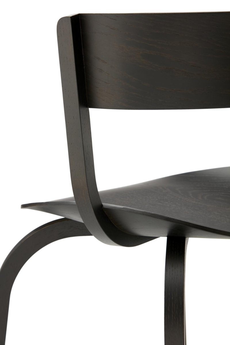 Preview: Thonet 404 Bugholzstuhl aus Eiche in schwarz detailansicht